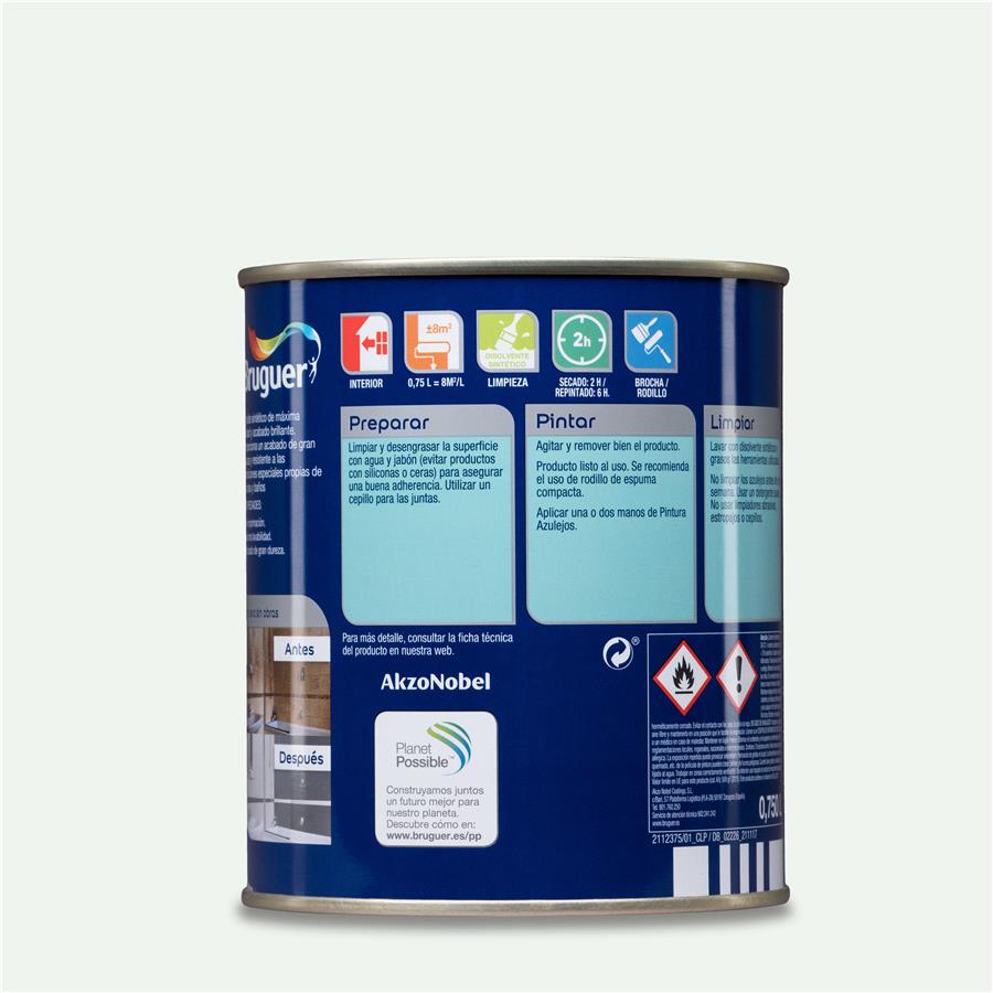 Pintura para azulejos Blanco Harina Bruguer 0,750L