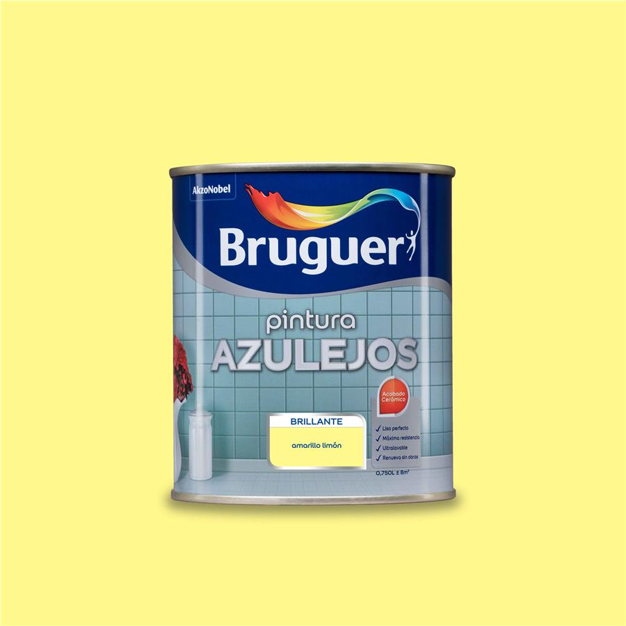 Pintura para azulejos Amarillo Limón Bruguer 0,750L