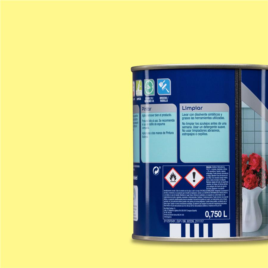 Pintura para azulejos Amarillo Limón Bruguer 0,750L