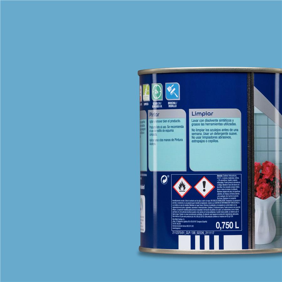 Pintura para azulejos Azul Pacífico Bruguer 0,750L
