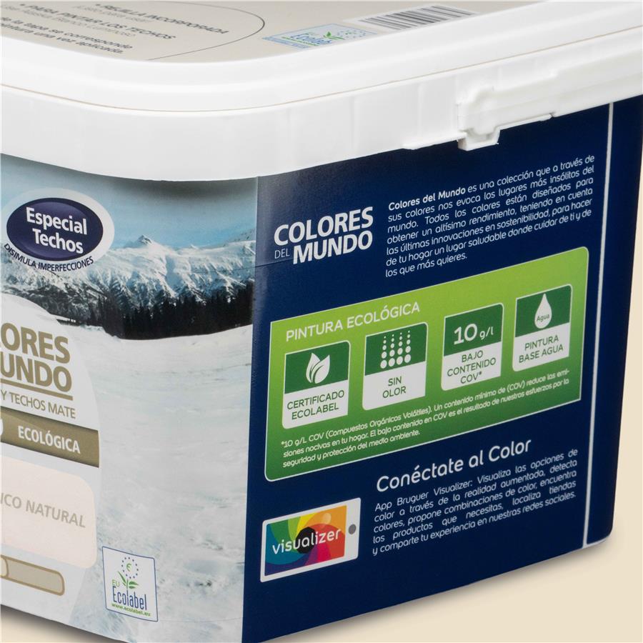 Pintura plástica de interior Alaska Blanco Natural Bruguer 4L