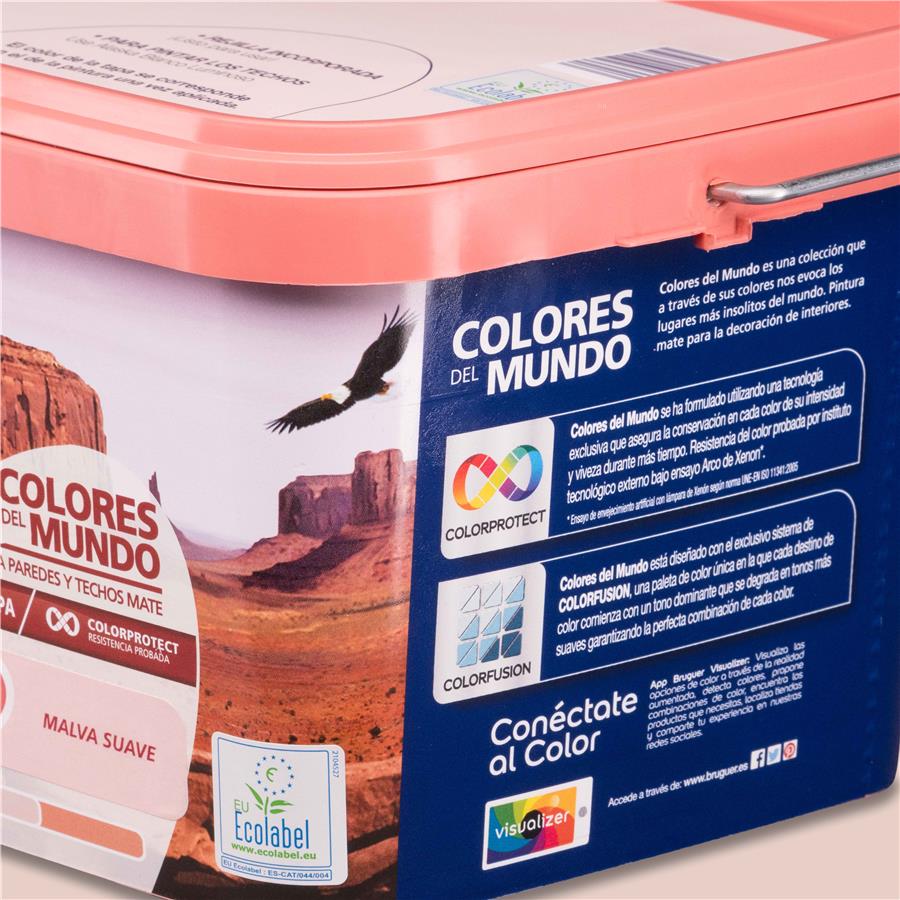 Pintura plástica de interior Colorado Malva Suave Bruguer 4L