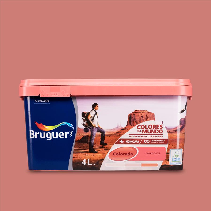 Pintura plástica de interior Colorado Terracota Bruguer 4L