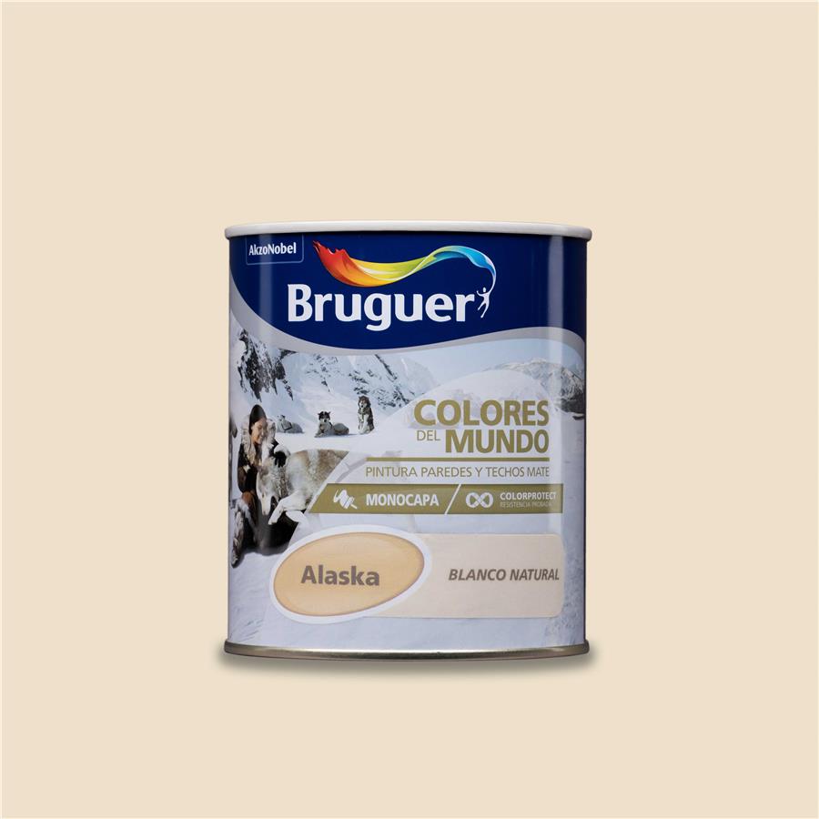 Pintura plástica de interior Alaska Blanco Natural Alaska Bruguer 0,750L