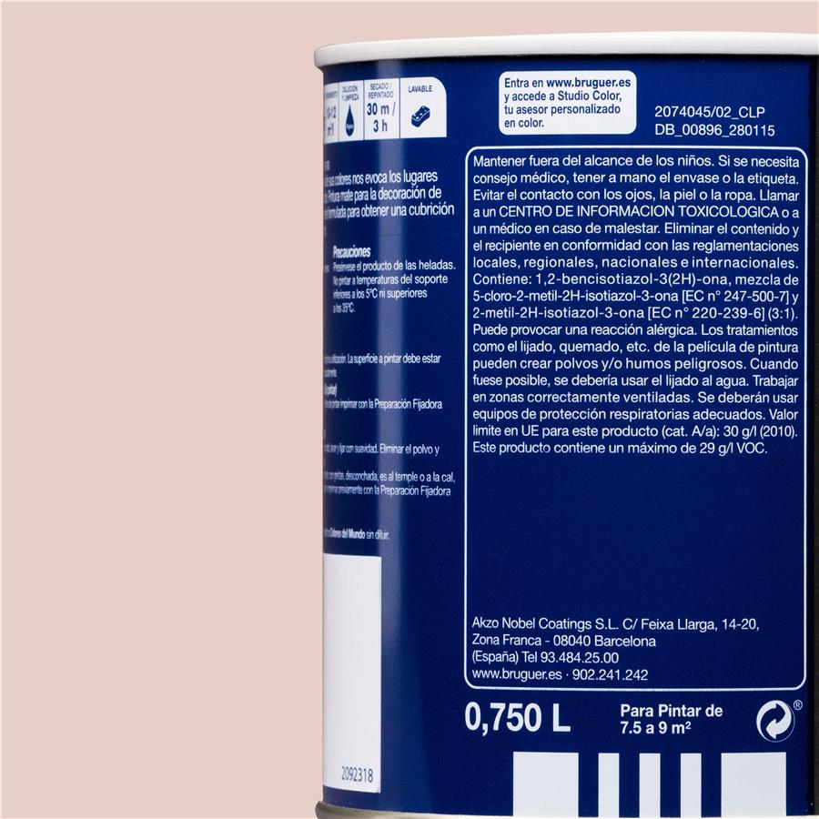 Pintura plástica de interior Colorado Malva Suave Bruguer 0,750L