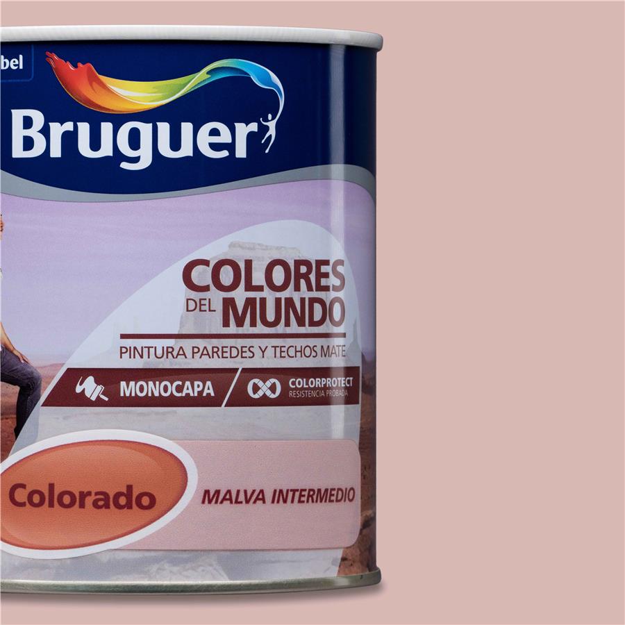 Pintura plástica de interior Colorado Malva Intermedio Bruguer 0,750L