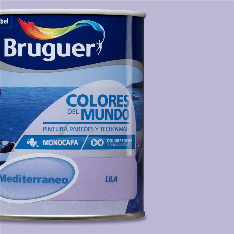 Pintura plástica de interior Mediterráneo Lila Bruguer 0,750L