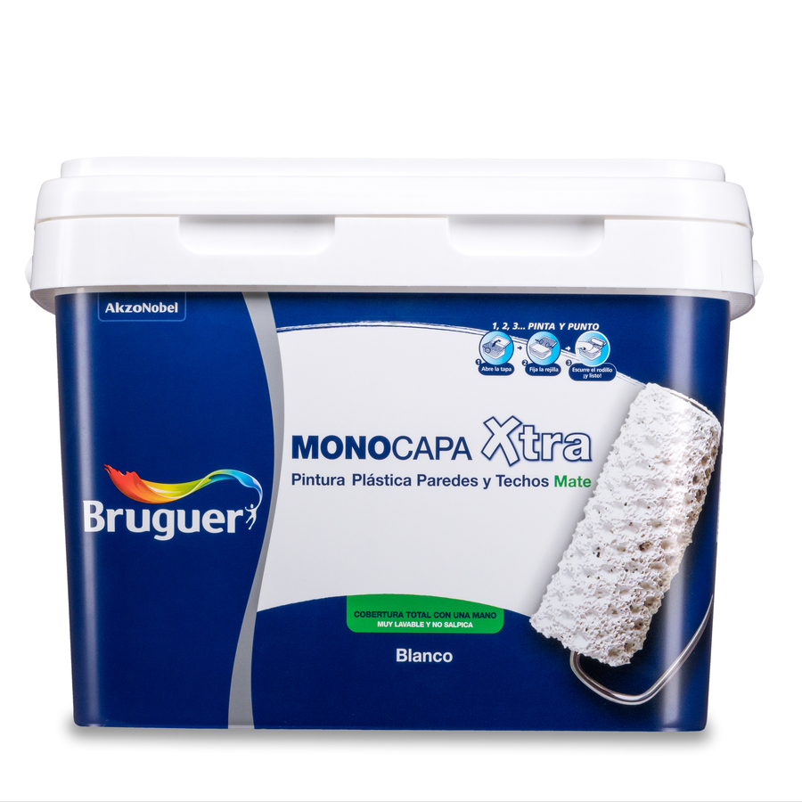 Pintura plástica de exterior - interior Blanco Mate Bruguer 10 L