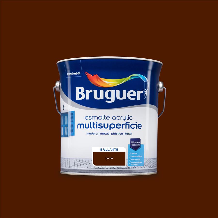 Esmalte Acryllic Multisuperficie Brillante Pardo 4L