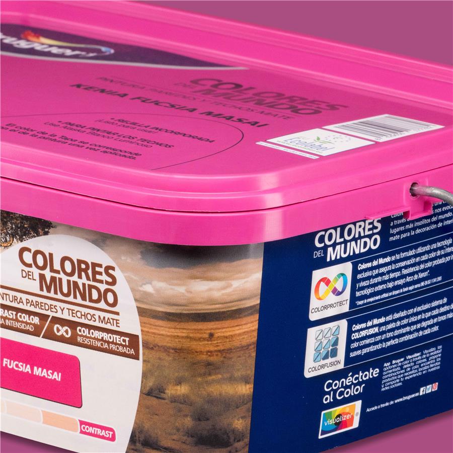 Pintura plástica de interior Kenia Fuscia Masai Bruguer 2.5L