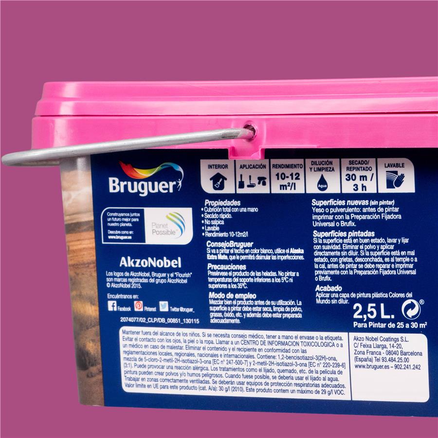 Pintura plástica de interior Kenia Fuscia Masai Bruguer 2.5L