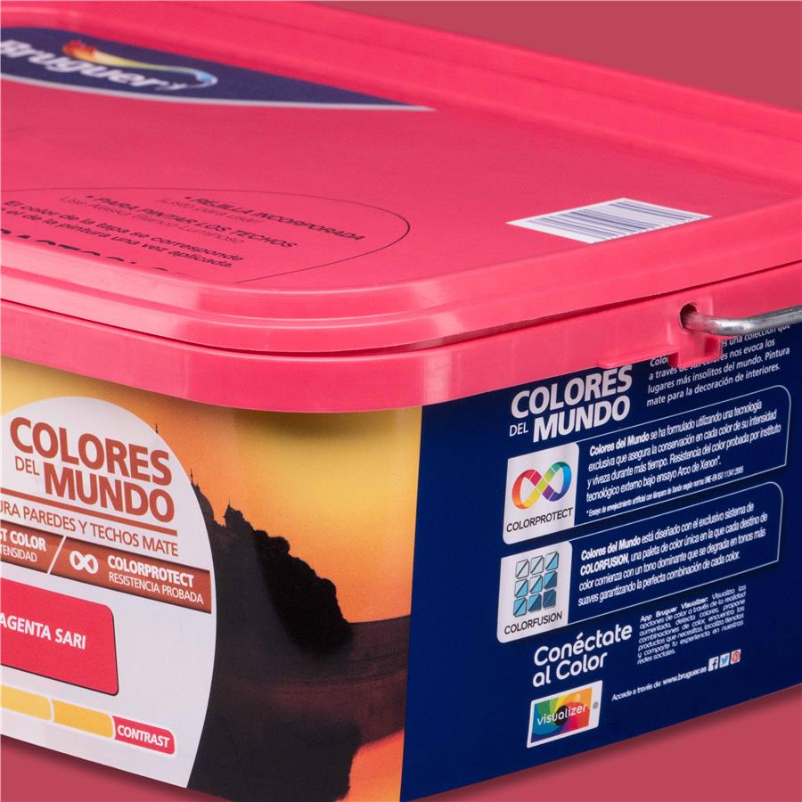 Pintura plástica de interior India Magenta Sari Bruguer 2.5L