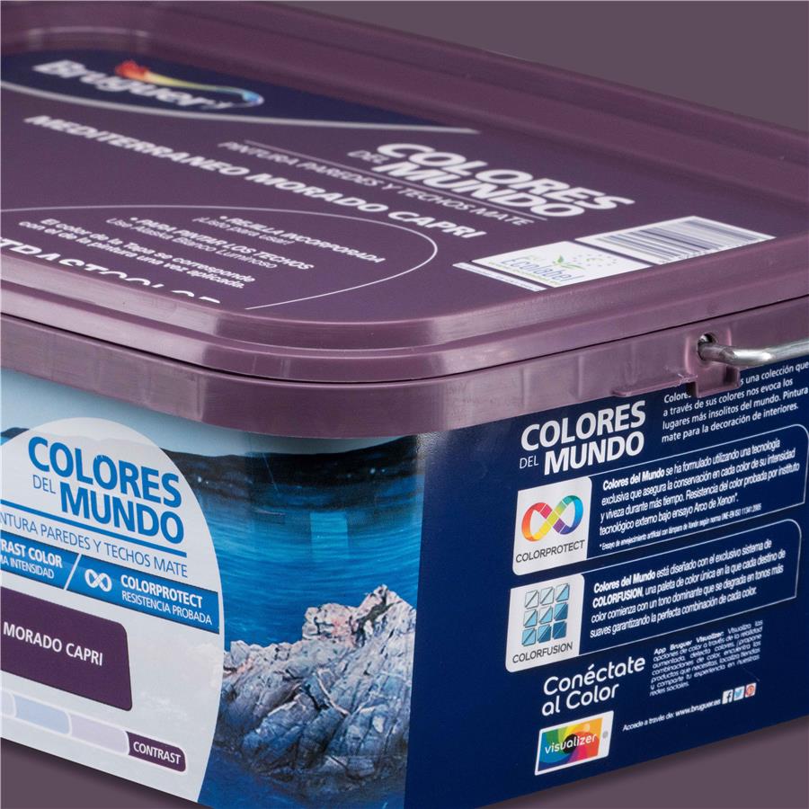 Pintura plástica de interior Mediterráneo Morado Capri Bruguer 2.5L