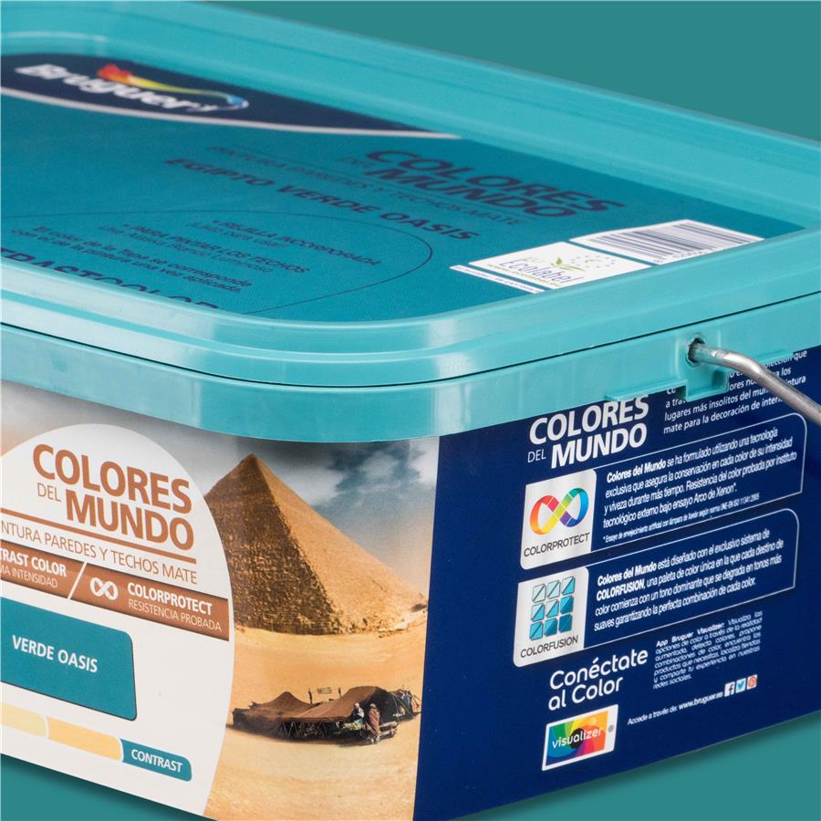 Pintura plástica de interior Egipto Verde Oasis Bruguer 2.5L