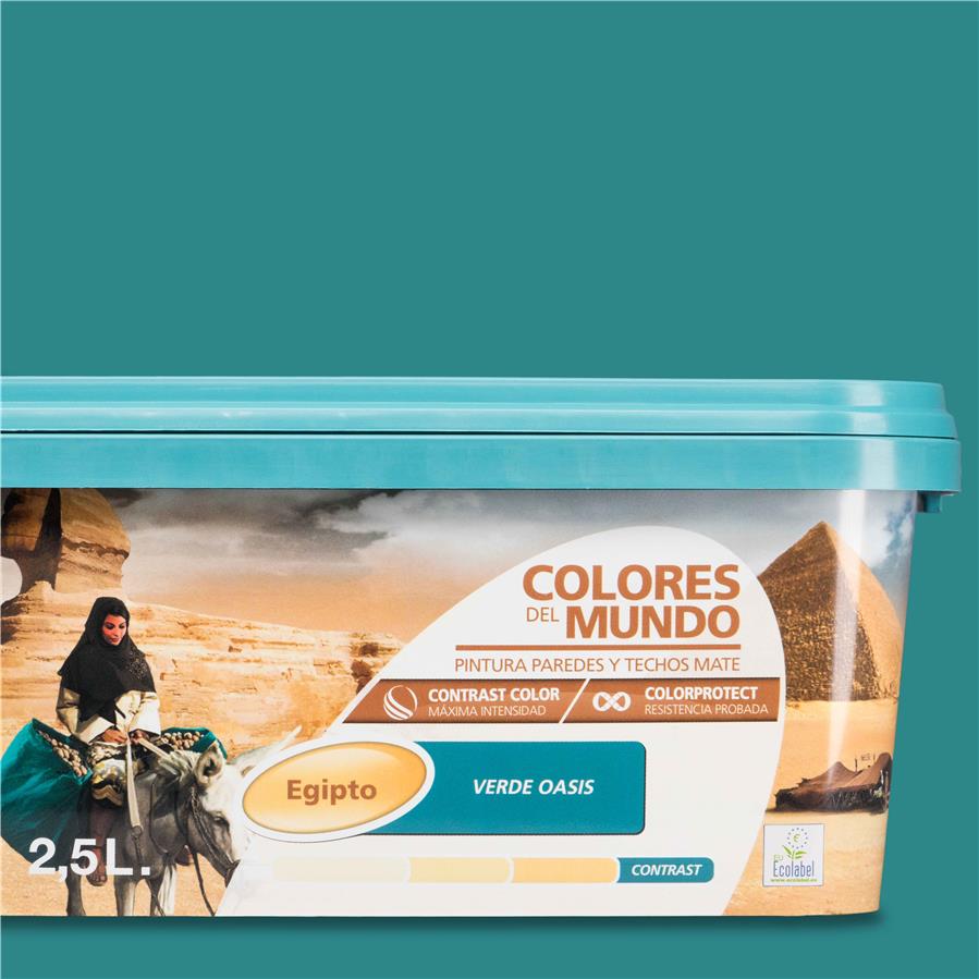 Pintura plástica de interior Egipto Verde Oasis Bruguer 2.5L