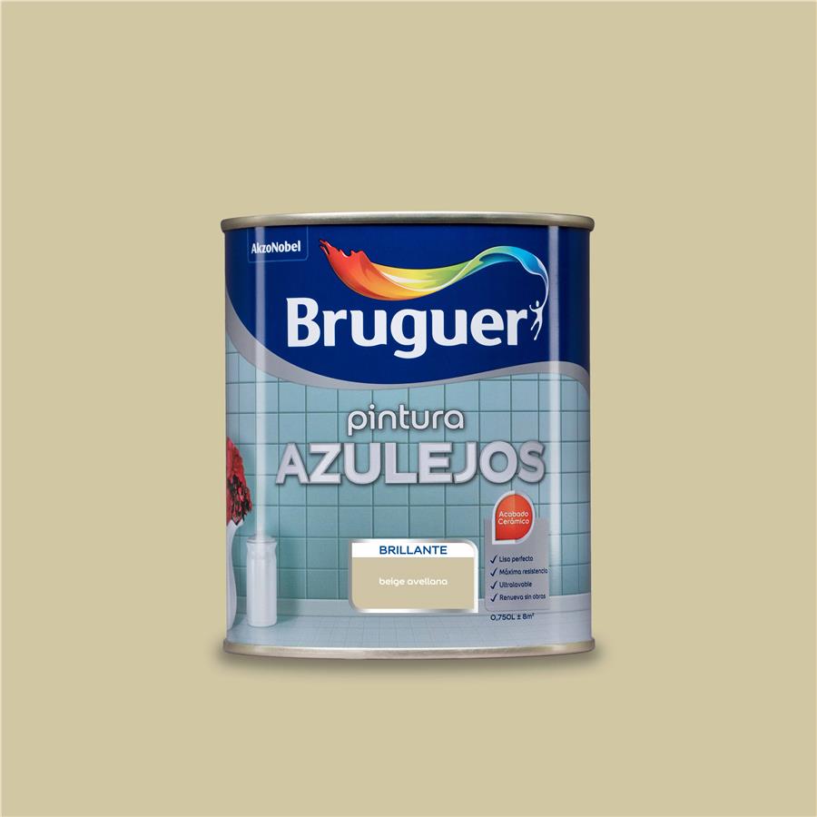 Pintura para azulejos Beige Avellana Bruguer 0,750L