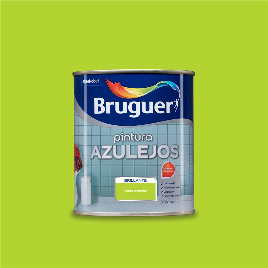 Pintura para azulejos Verde Pistacho Bruguer 0,750L
