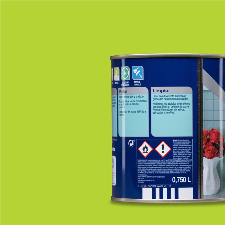 Pintura para azulejos Verde Pistacho Bruguer 0,750L