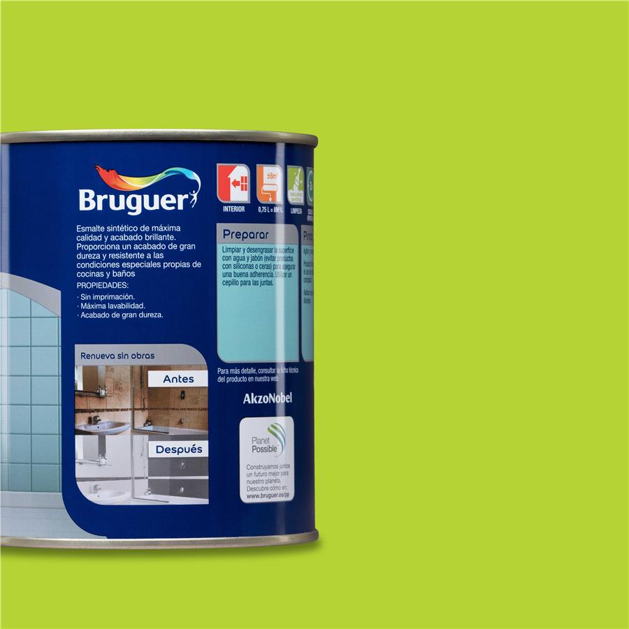 Pintura para azulejos Verde Pistacho Bruguer 0,750L