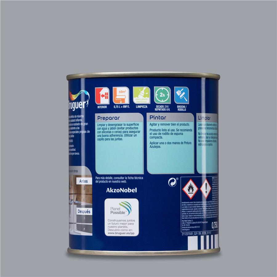 Pintura para azulejos Gris Ártico Bruguer 0,750L
