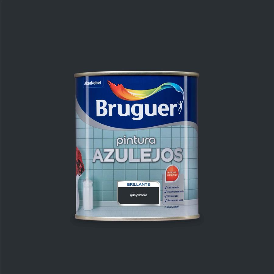 Pintura para azulejos Gris Pizarra Bruguer 0,750L