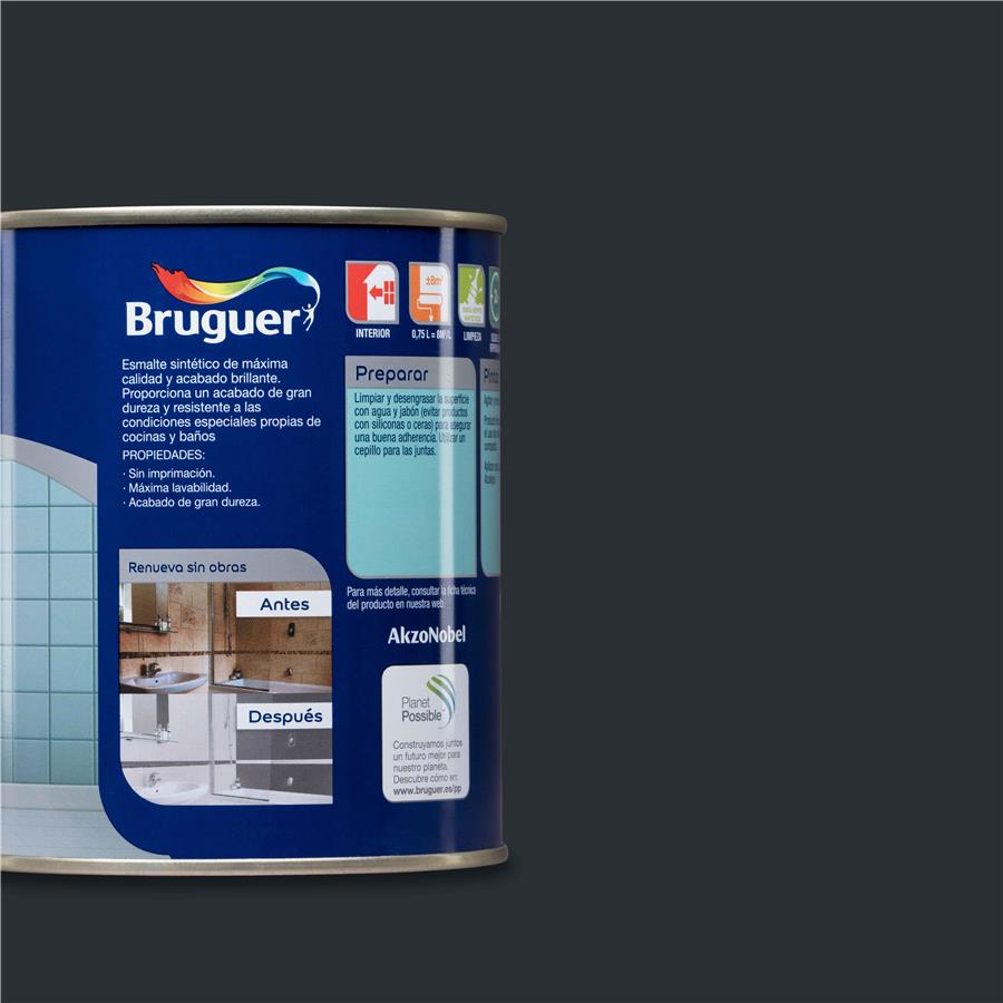 Pintura para azulejos Gris Pizarra Bruguer 0,750L