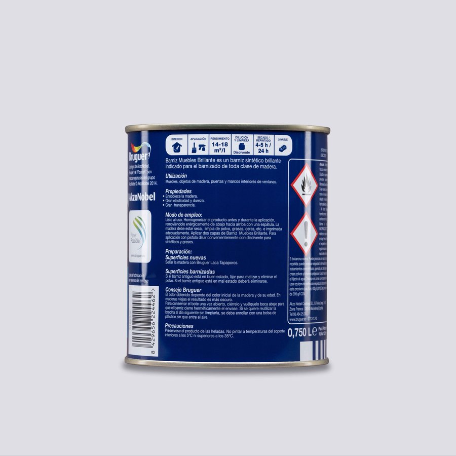 Barniz Mueble Brillante Incoloro 0,75L
