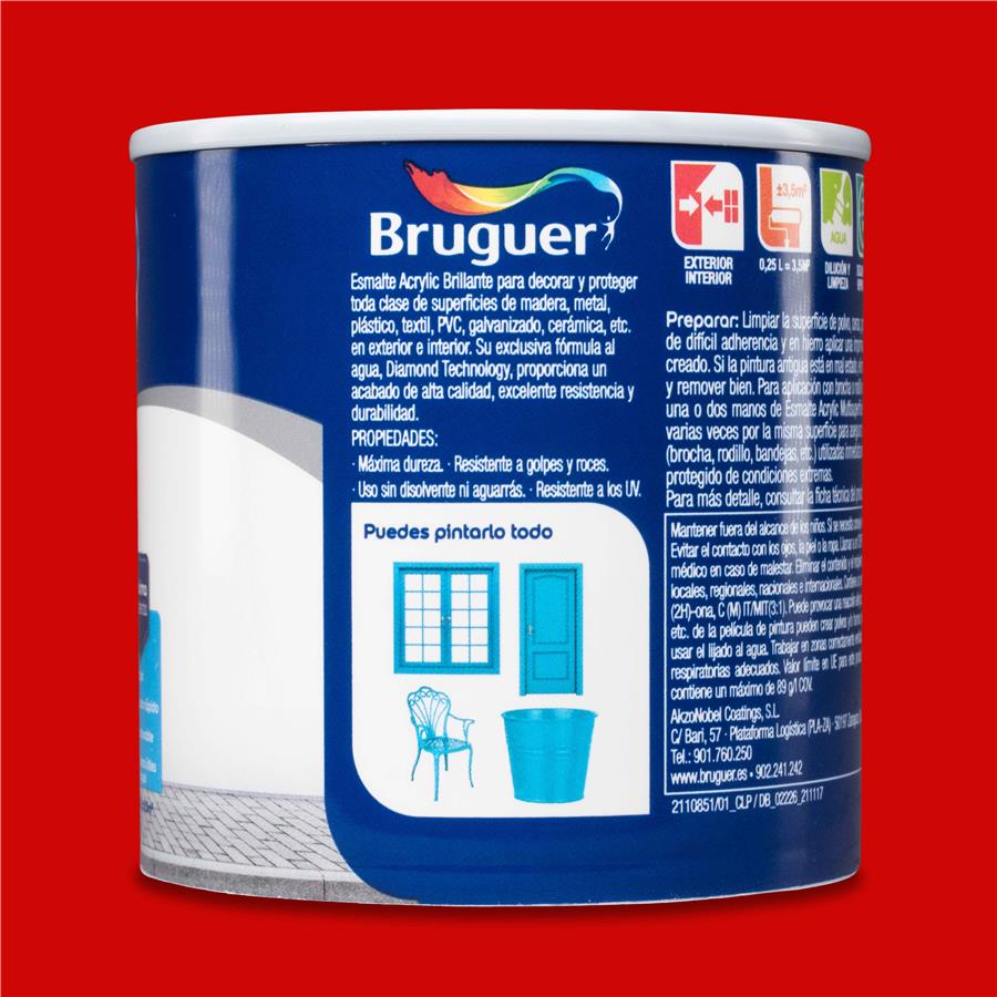 Esmalte Acryllic Multisuperficie Brillante Berbellón 0,250L