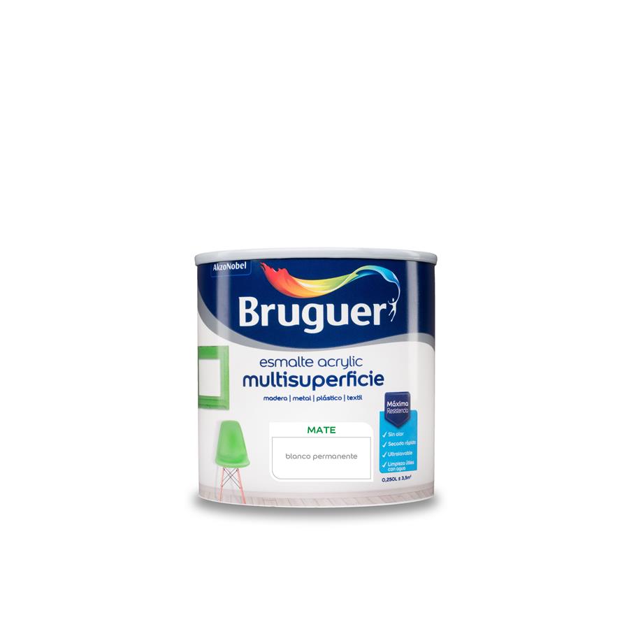 Esmalte Acryllic Multisuperficie Mate Blanco Permanente 2,5L