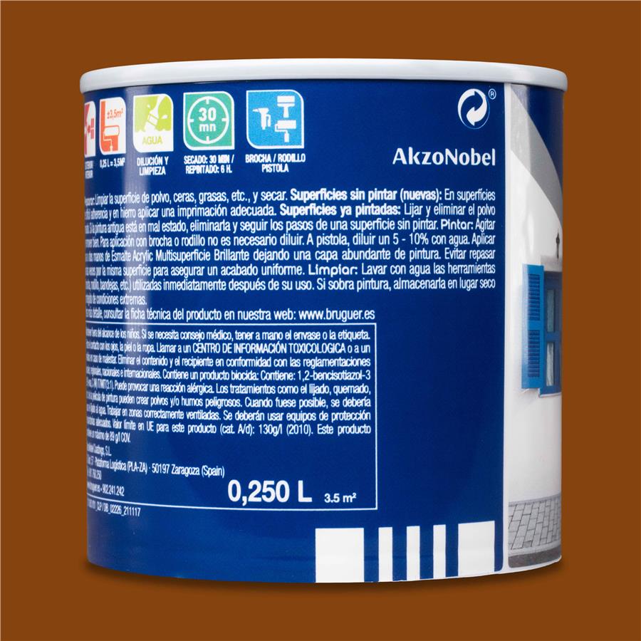 Esmalte Acryllic Multisuperficie Brillante Ocre 0,250L