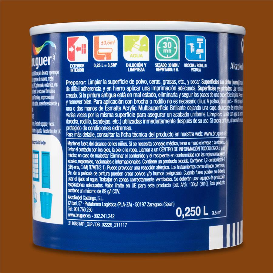 Esmalte Acryllic Multisuperficie Brillante Ocre 0,250L