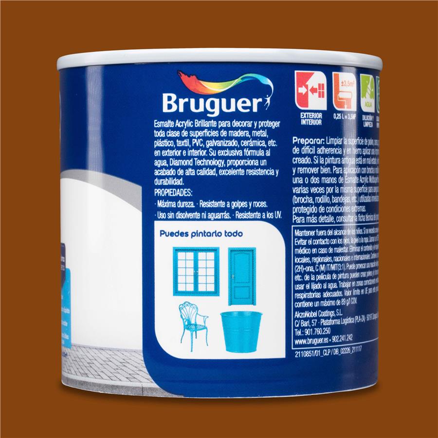 Esmalte Acryllic Multisuperficie Brillante Ocre 0,250L