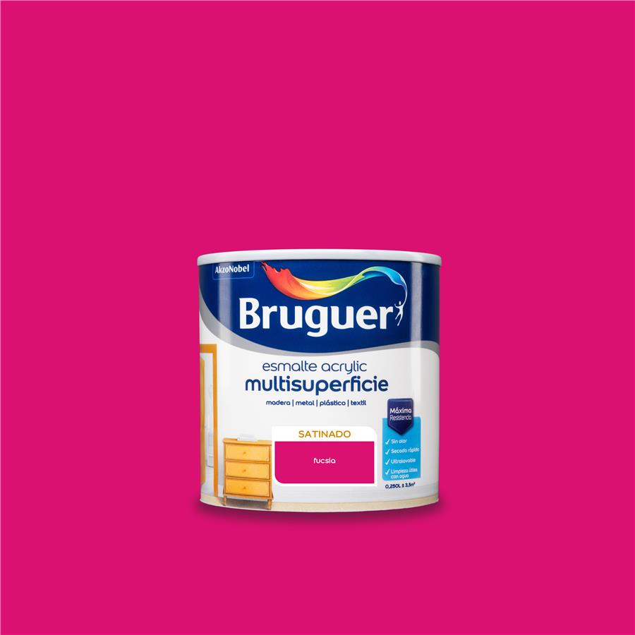Esmalte Acryllic Multisuperficies Satinado Fucsia 0,250L