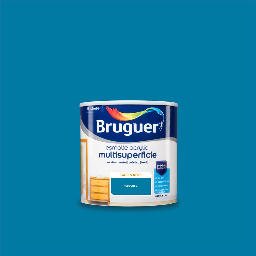 Esmalte Acryllic Multisuperficies Satinado Turquesa 0,250L