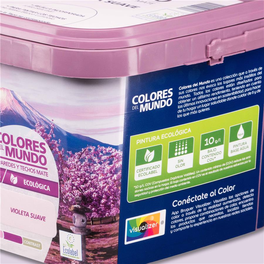 Pintura plástica de interior Japón Violeta Suave Bruguer 4L
