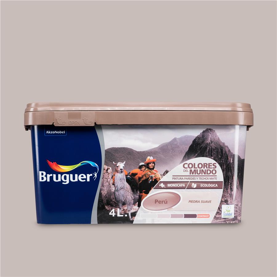 Pintura plástica de interior Perú Piedra Suave Bruguer 4L