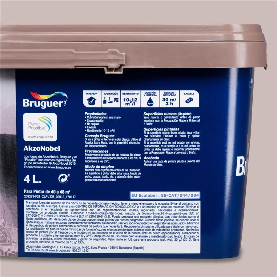 Pintura plástica de interior Perú Piedra Suave Bruguer 4L