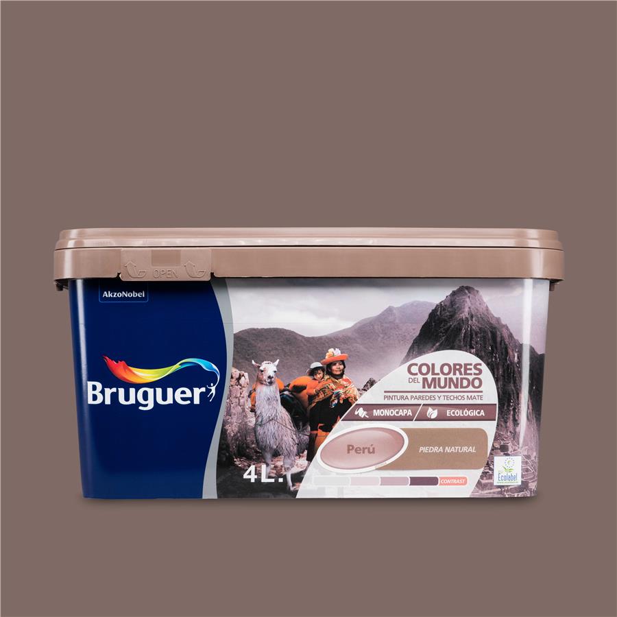 Pintura plástica de interior Perú Piedra Natural Bruguer 4L