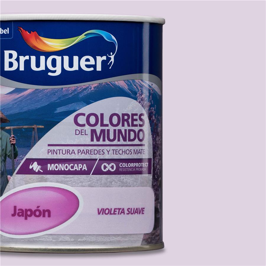 Pintura plástica de interior Japón Violeta Suave Bruguer 0,750L