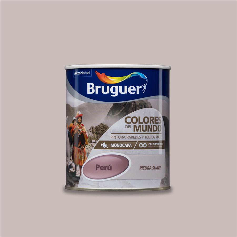 Pintura plástica de interior Perú Piedra Natural Bruguer 0,750L