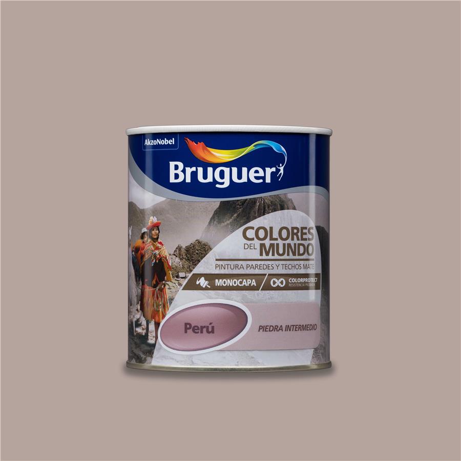 Pintura plástica de interior Perú Piedra Natural Bruguer 0,750L