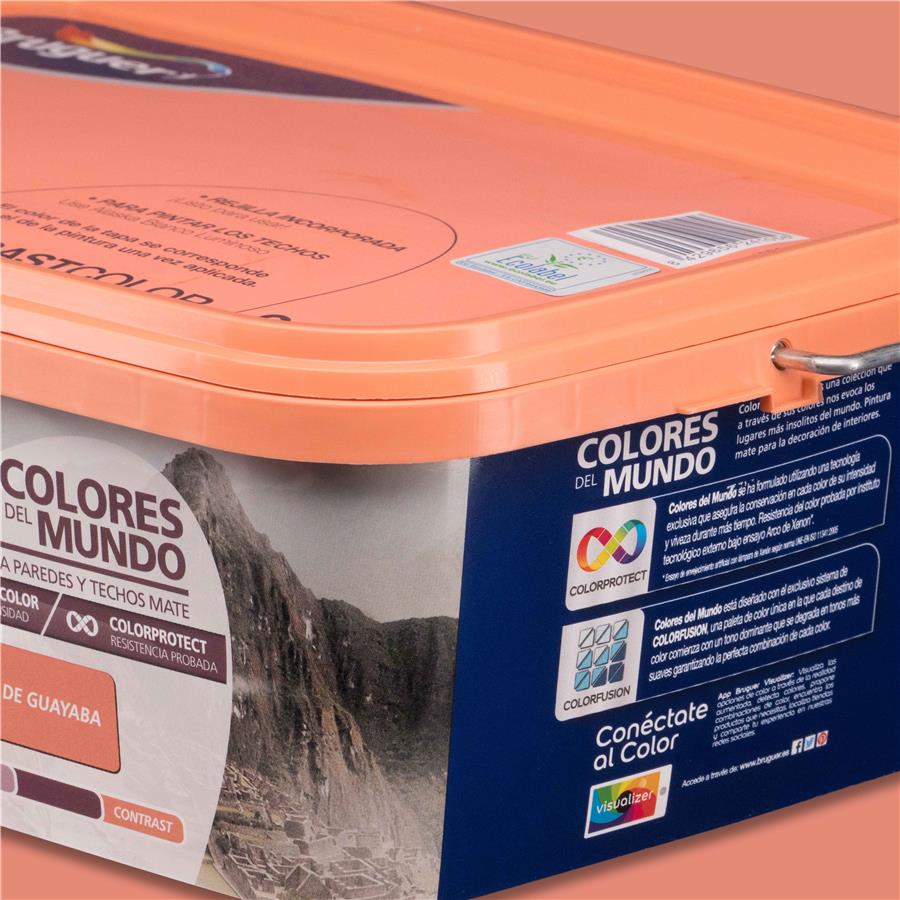 Pintura plástica de interior Perú Zumo de Guayaba Bruguer 2.5L