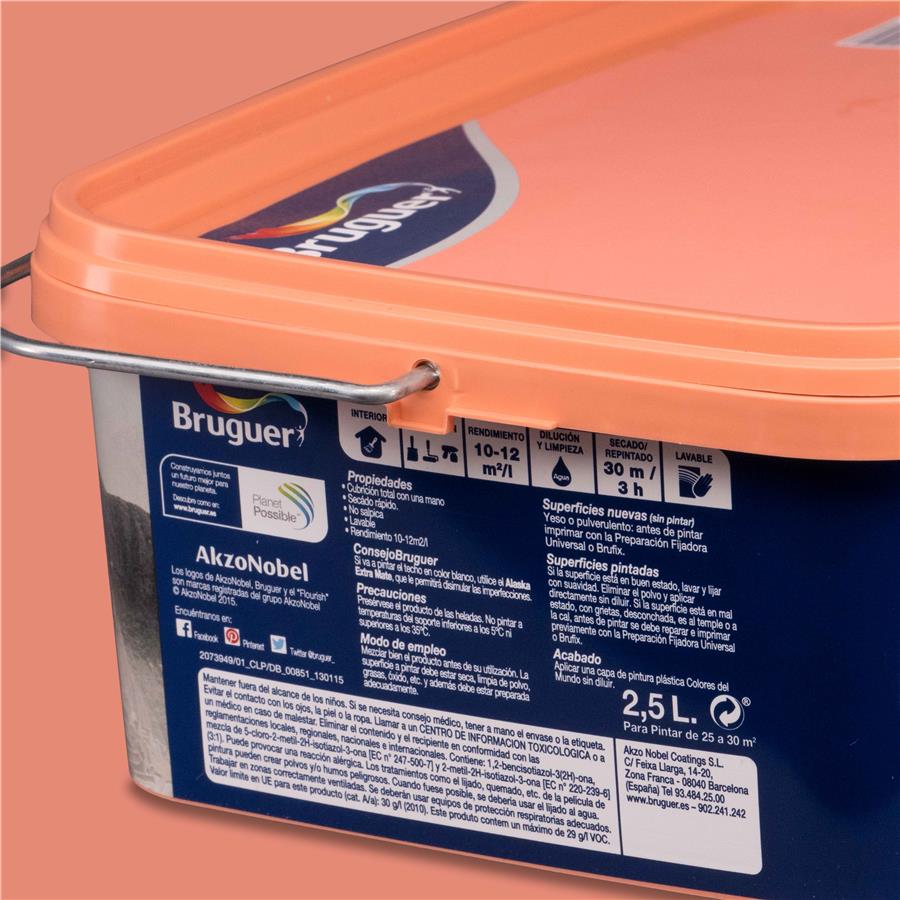 Pintura plástica de interior Perú Zumo de Guayaba Bruguer 2.5L