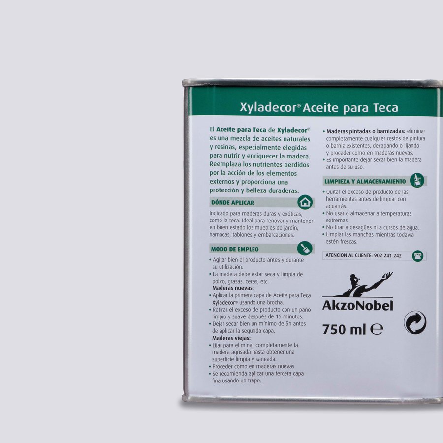 Aceite para Teca Incoloro 0,750L