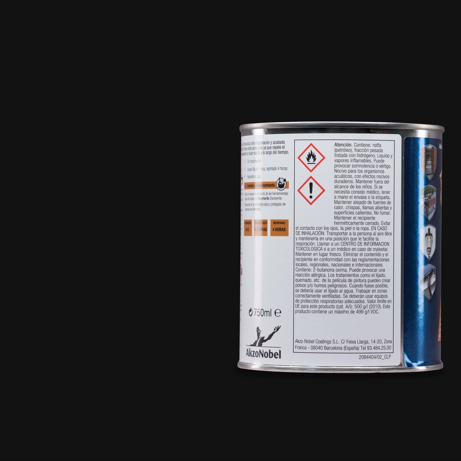 Hammerite acabado Liso Brillante Negro 0,75L