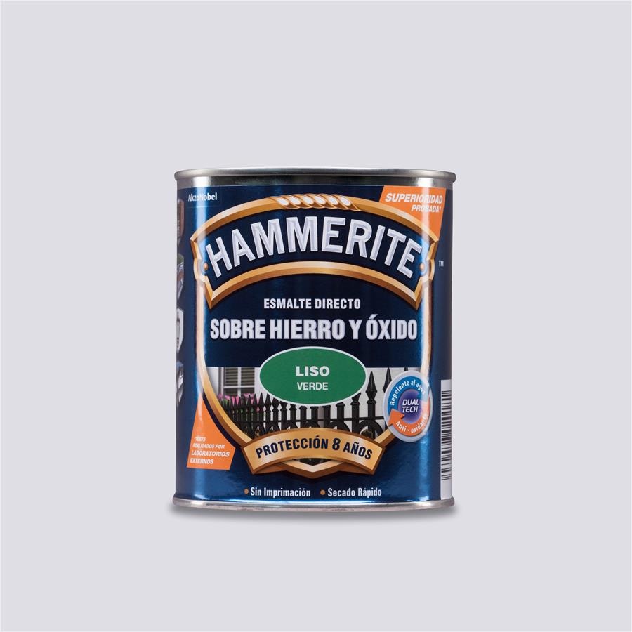 Hammerite acabado Liso Brillante Verde 0,75L