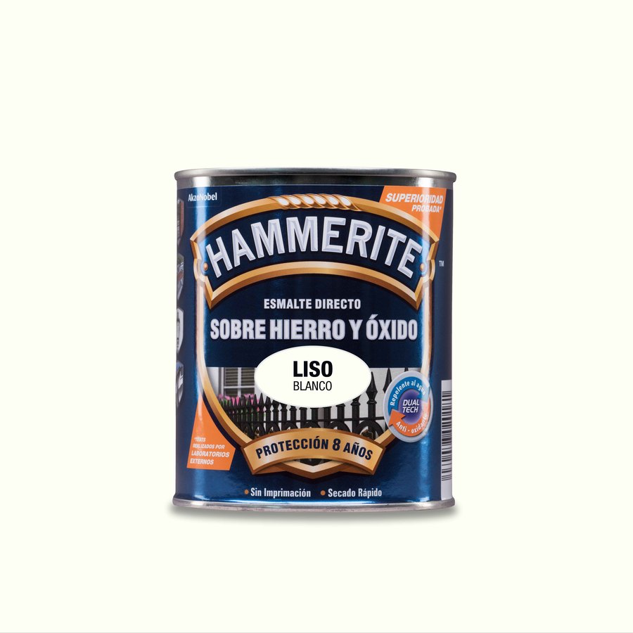 Hammerite acabado Liso Brillante Blanco 5L