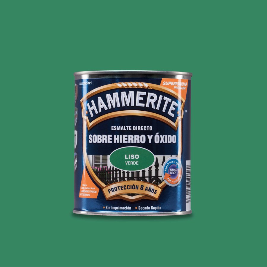 Hammerite acabado Liso Brillante Verde 5L