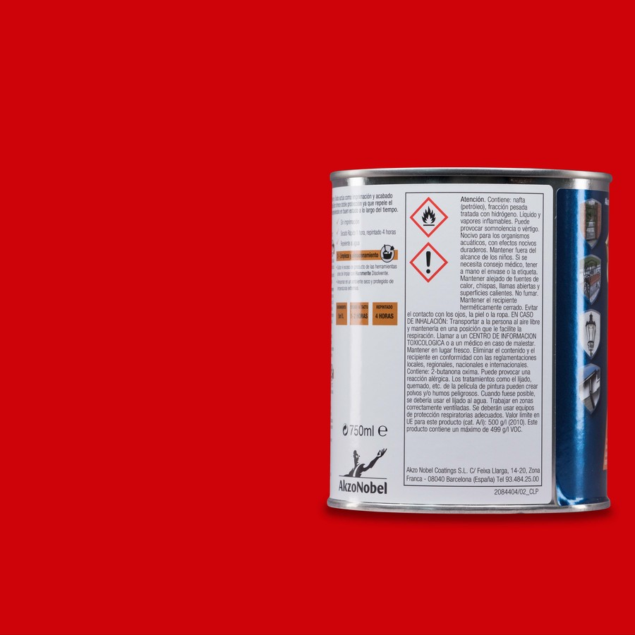 Hammerite acabado Liso Brillante Rojo 5L