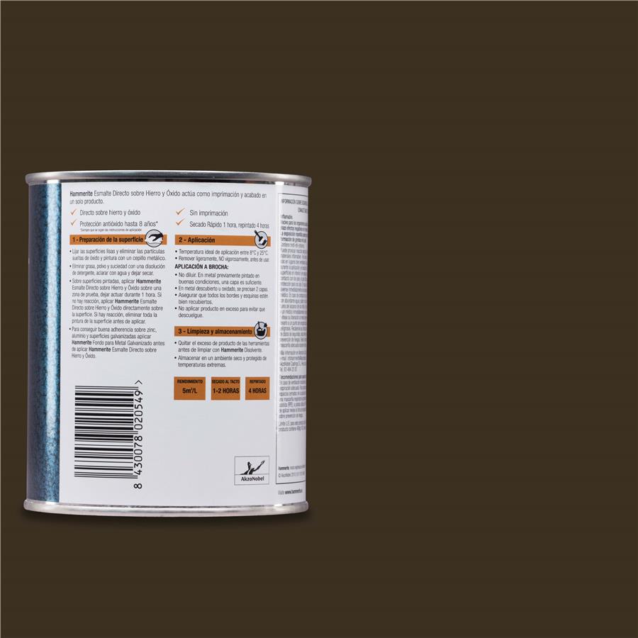 Hammerite acabado Martelé Marrón 0,25L